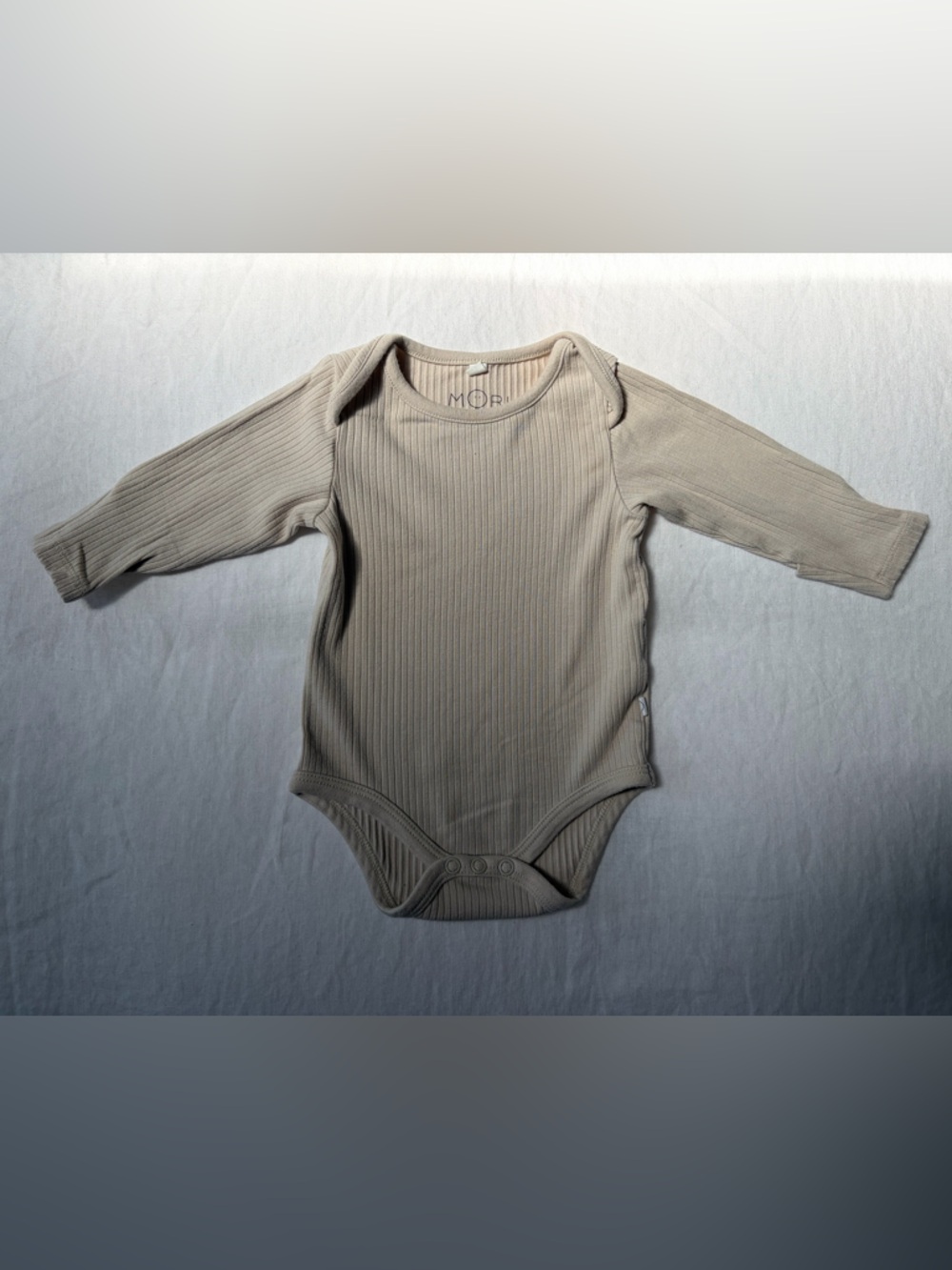 LIKE NEW Baby Mori Ribbed Bodysuit in Ecru